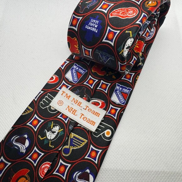 NHL Team HOCKEY Men's TIE Calgary Flames Edmonton Oilers Toronto Maple Leafs - Picture 5 of 5